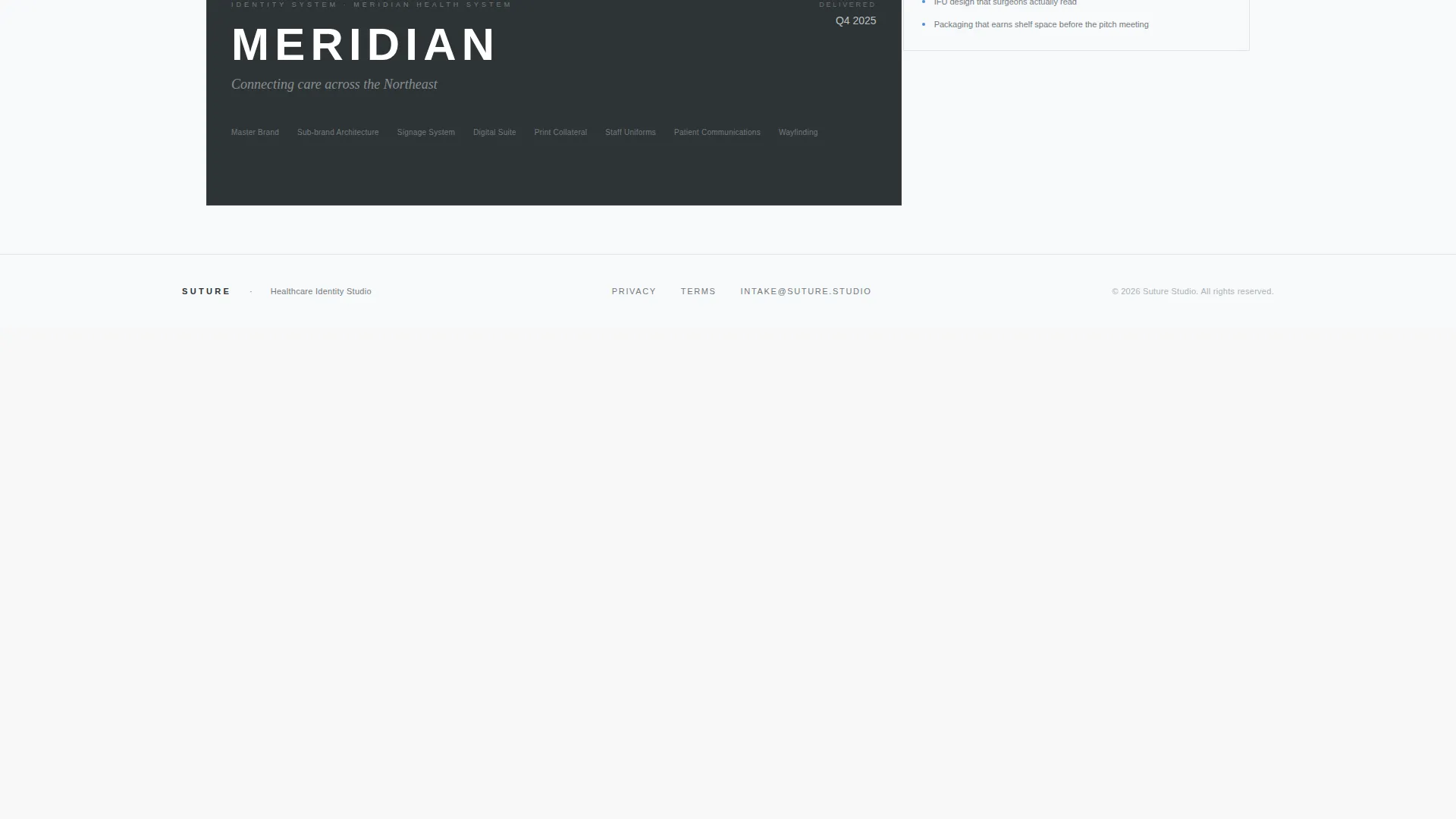 Healthcare Branding Agency Bento Grid Landing Page