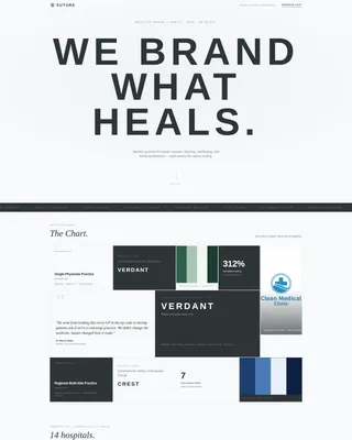 Healthcare Branding Agency Bento Grid Landing Page