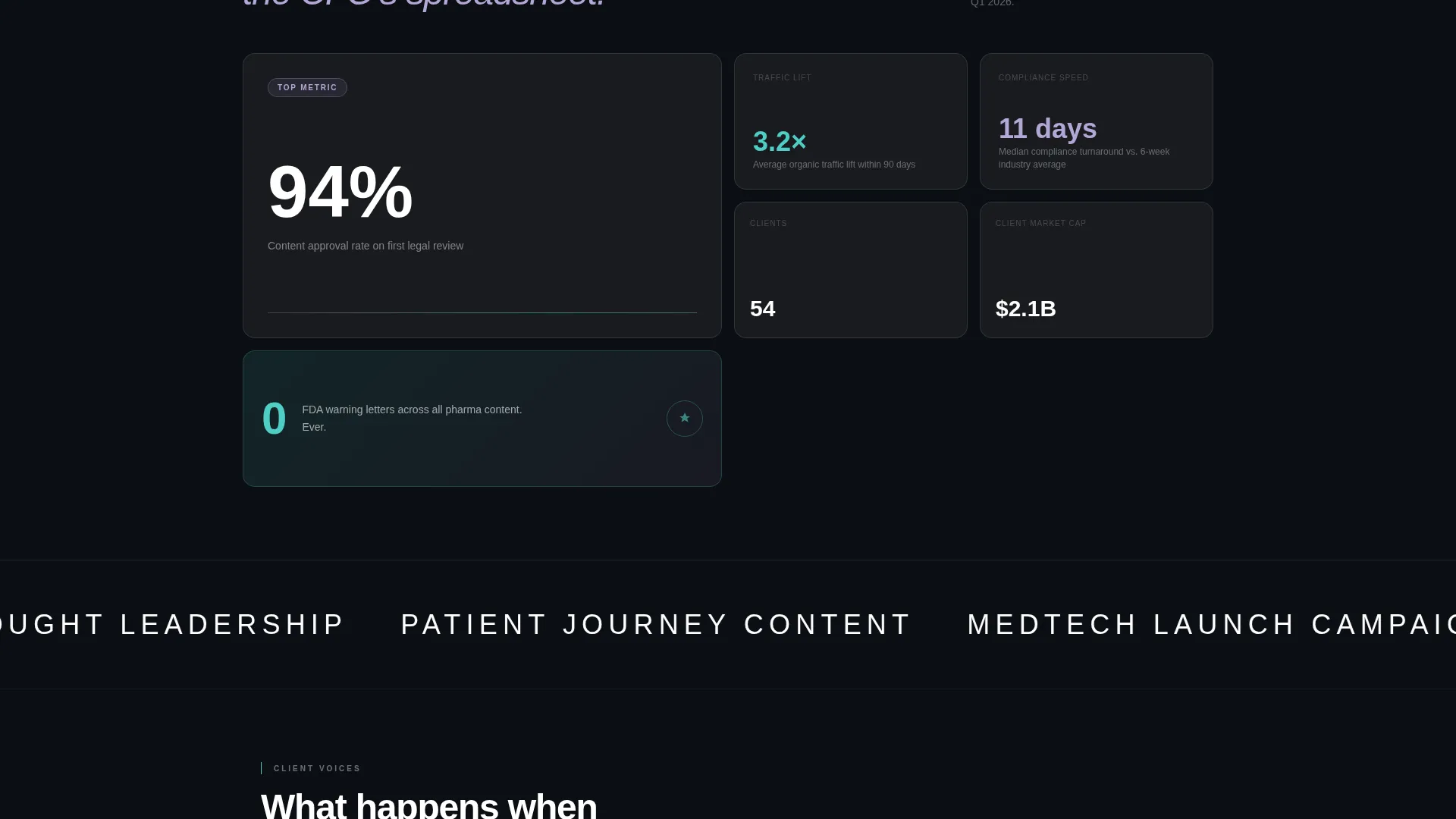 Iridescent Healthcare Agency Landing Page Template