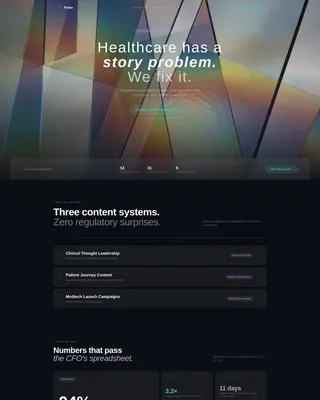 Iridescent Healthcare Agency Landing Page Template