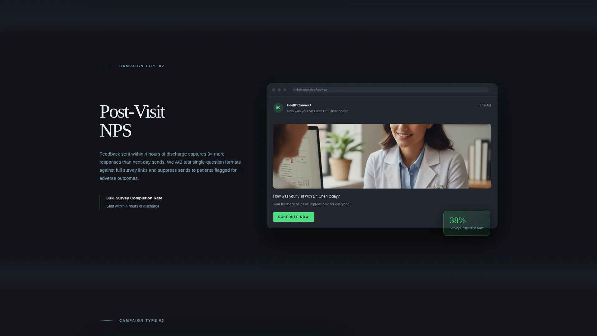 Healthcare Email Marketing Agency Landing Page Template