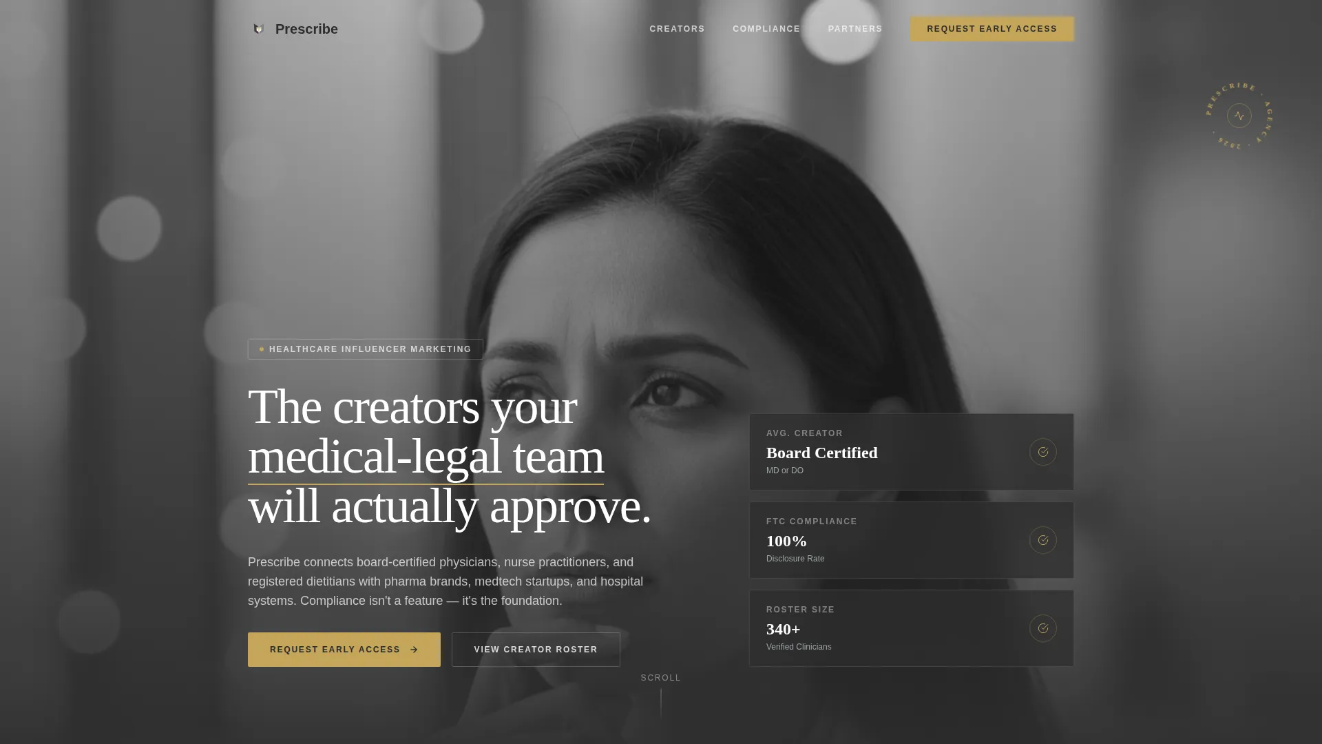 Healthcare Influencer Marketing Agency Landing Page