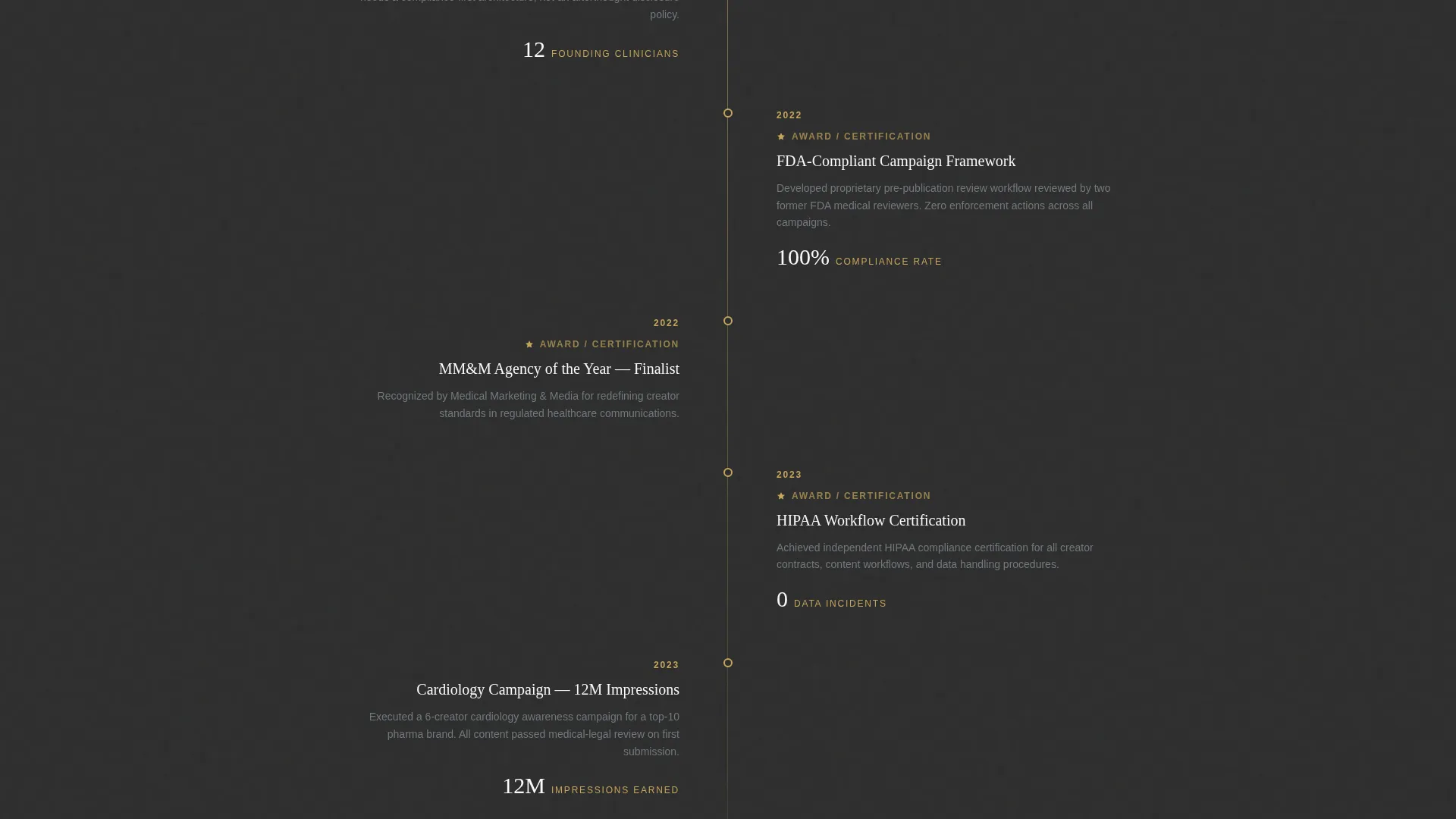 Healthcare Influencer Marketing Agency Landing Page
