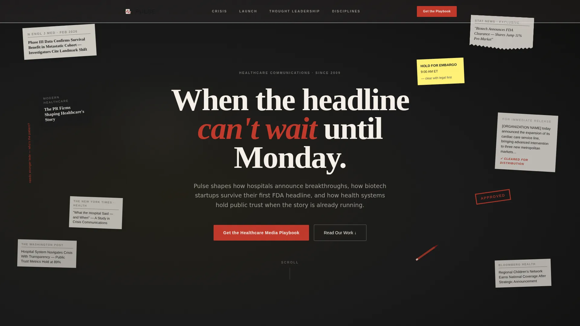 Healthcare PR Agency Landing Page Template