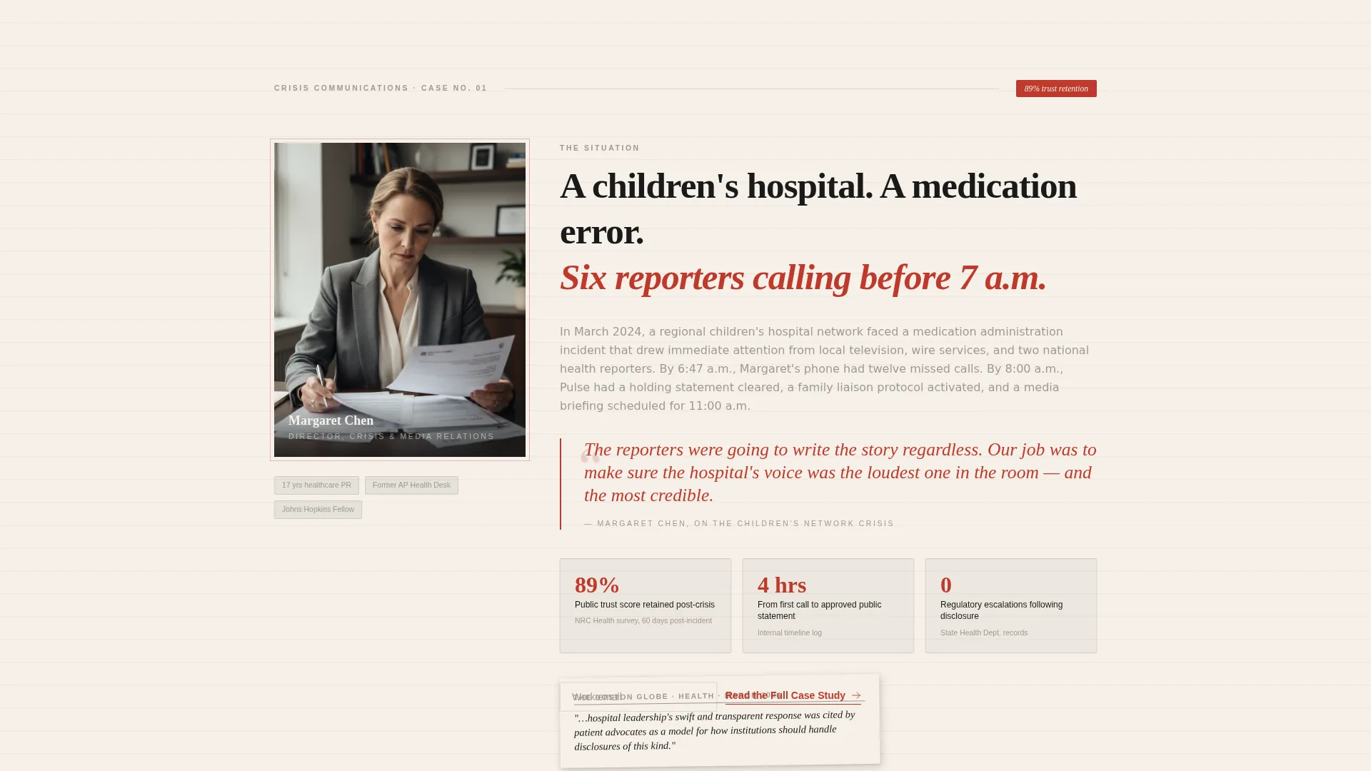 Healthcare PR Agency Landing Page Template