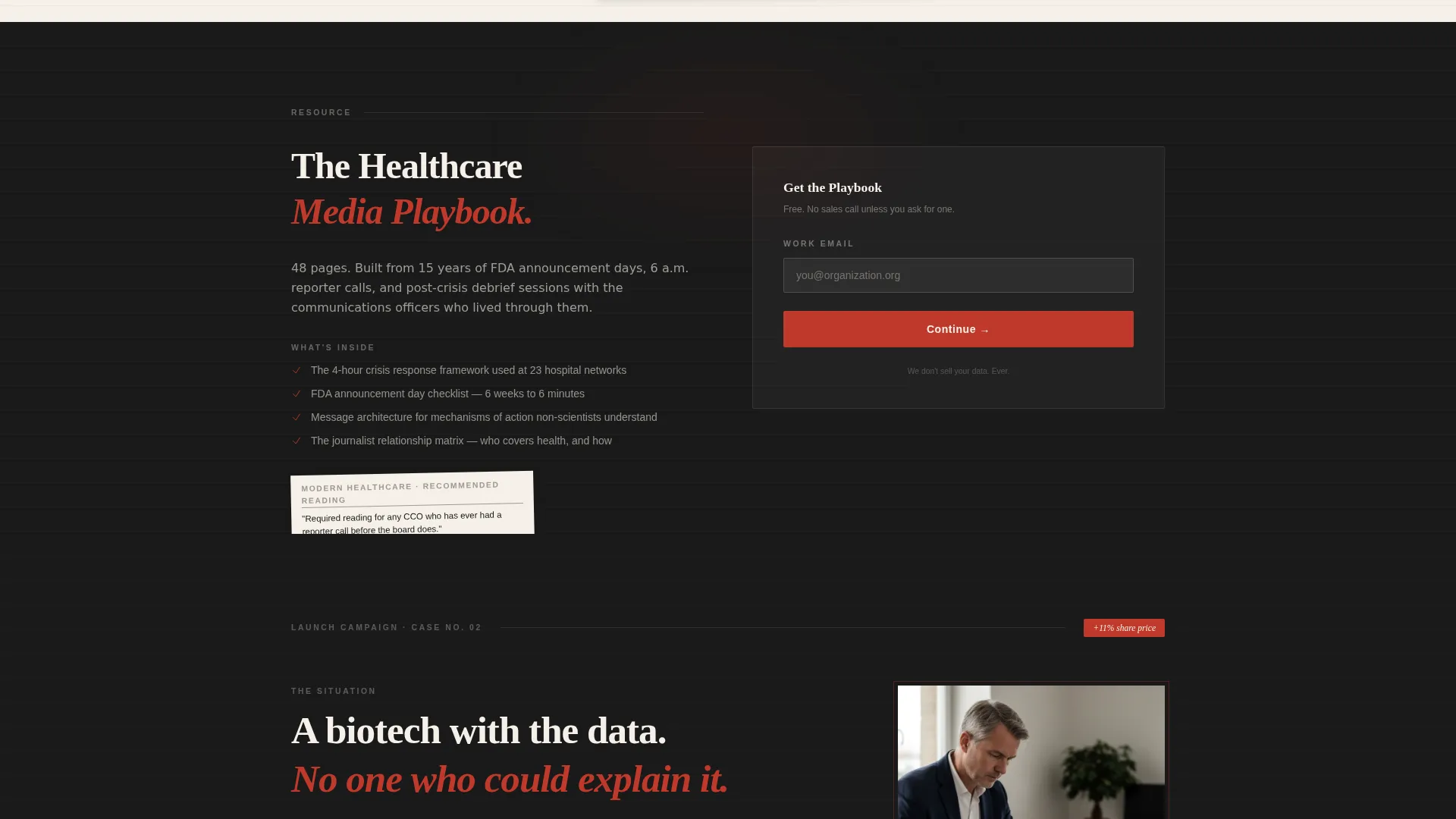 Healthcare PR Agency Landing Page Template