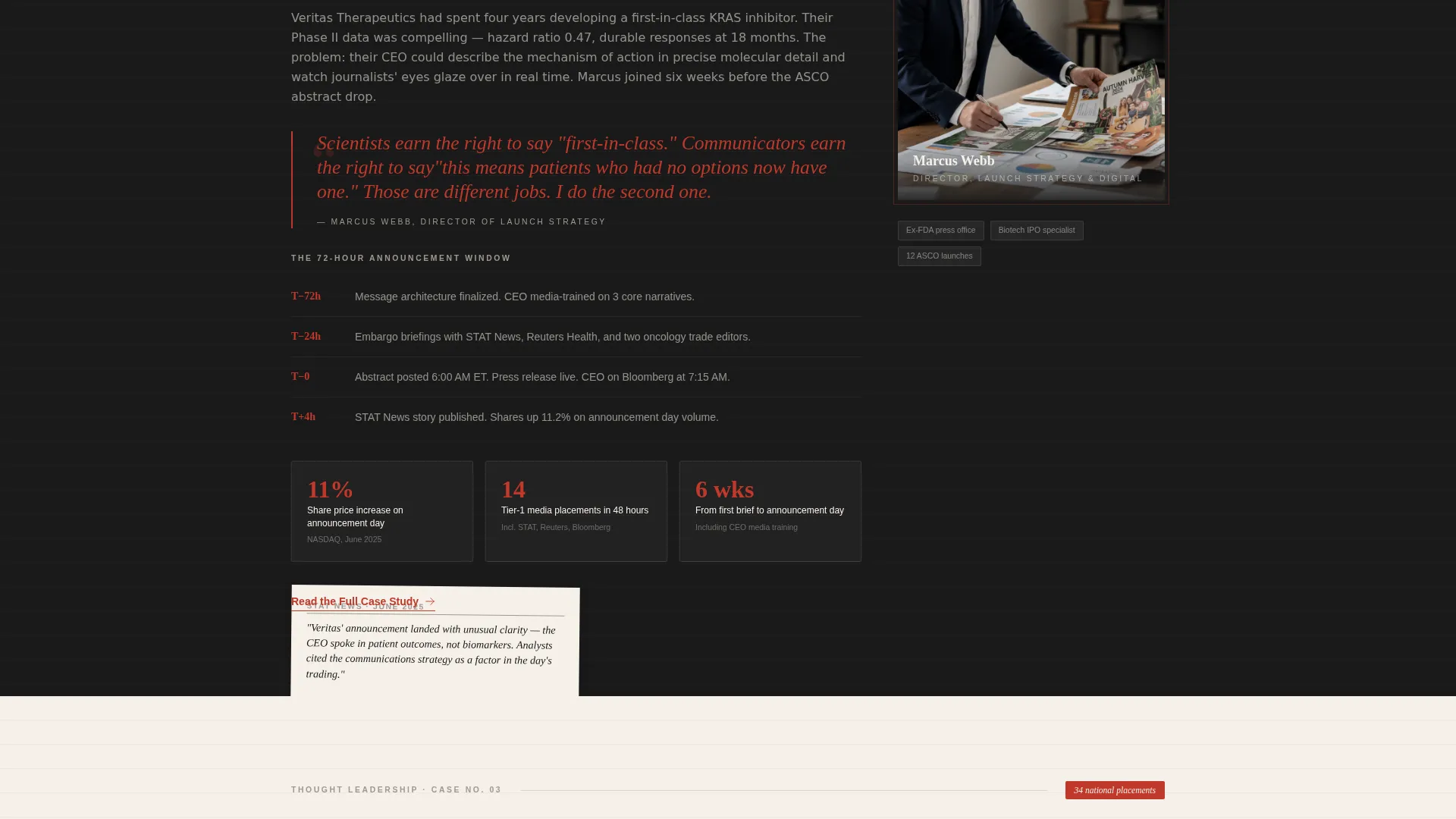 Healthcare PR Agency Landing Page Template