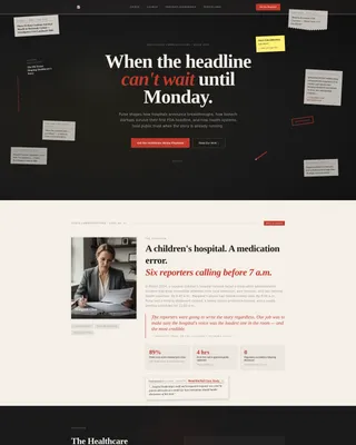 Healthcare PR Agency Landing Page Template