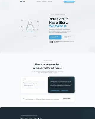 Healthcare Professional Executive Bio Landing Page