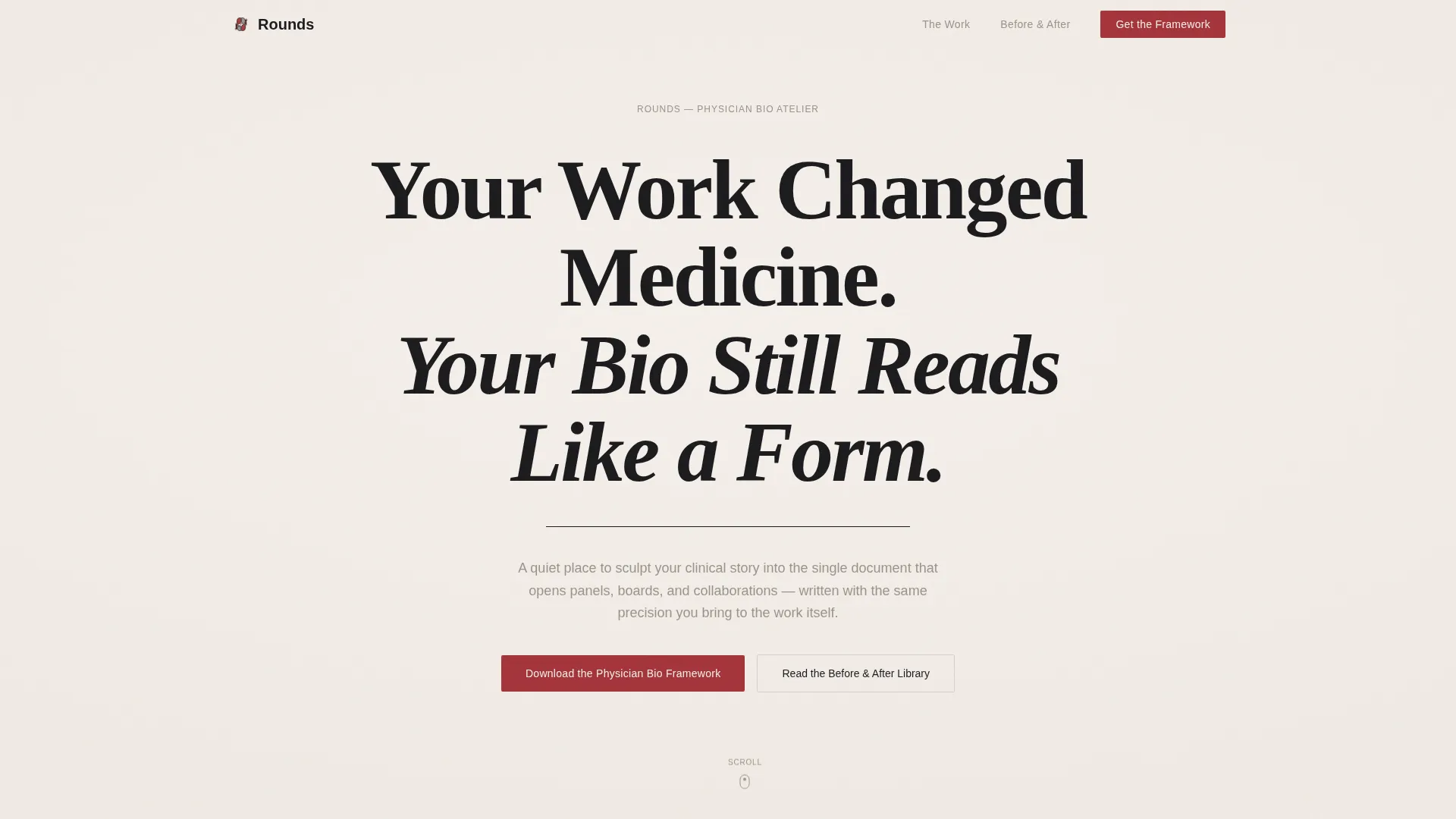 Healthcare Professional Bio Landing Page Template