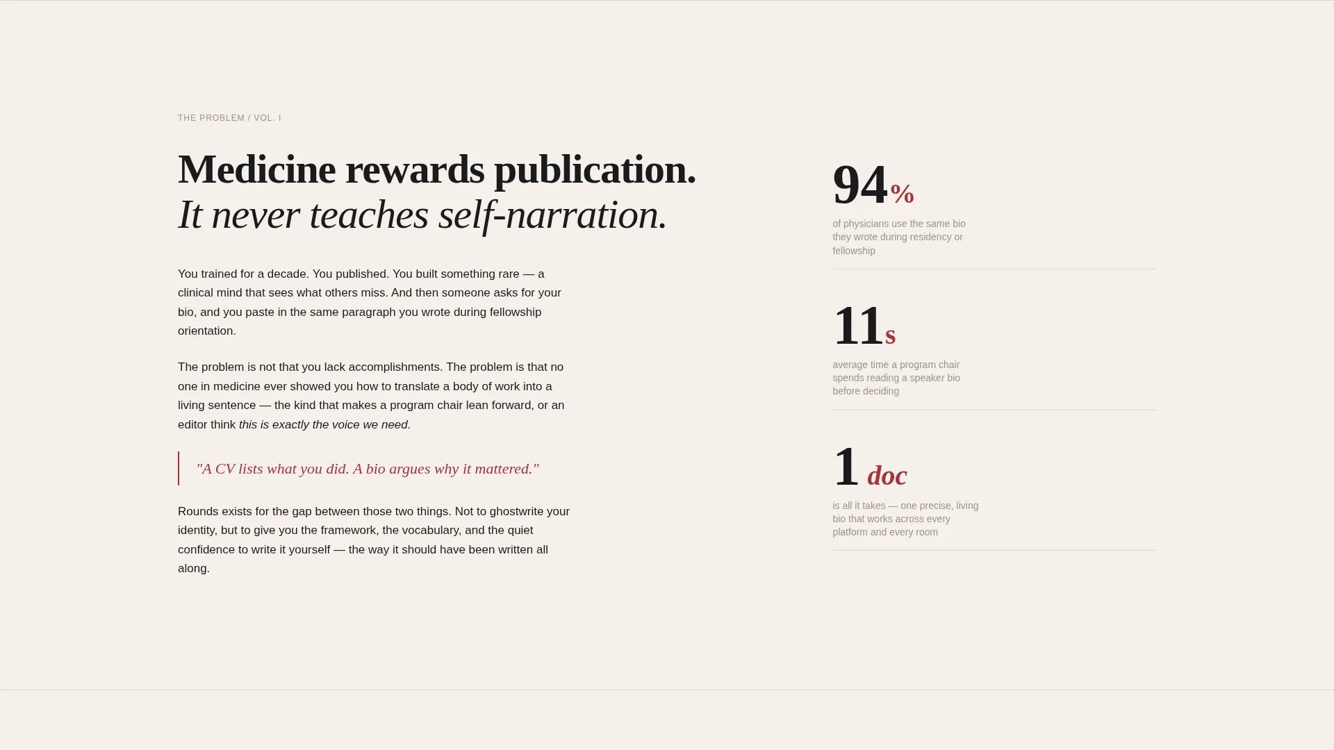 Healthcare Professional Bio Landing Page Template