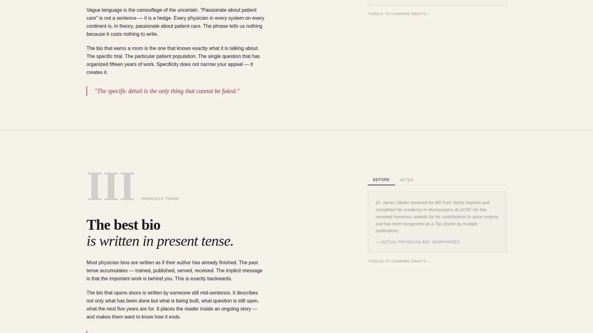 Healthcare Professional Bio Landing Page Template