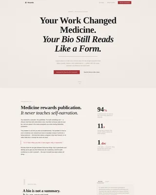Healthcare Professional Bio Landing Page Template