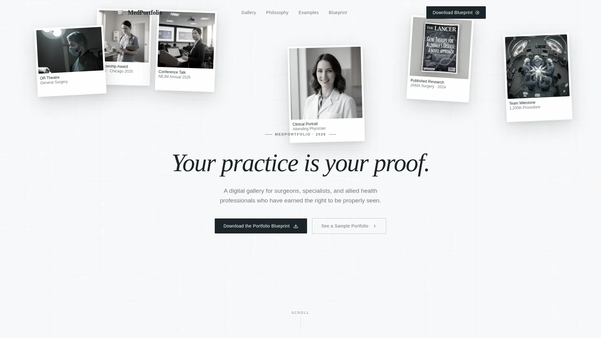Healthcare Professional Portfolio Landing Page