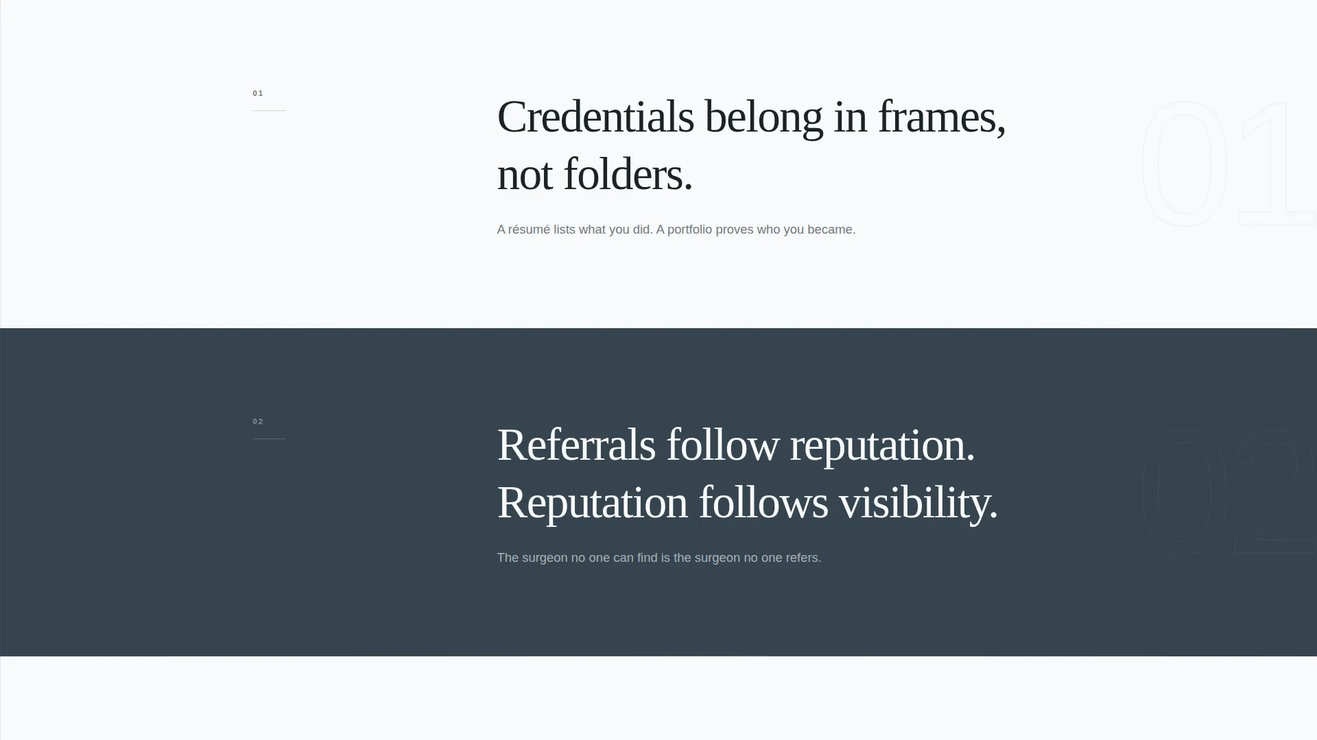 Healthcare Professional Portfolio Landing Page