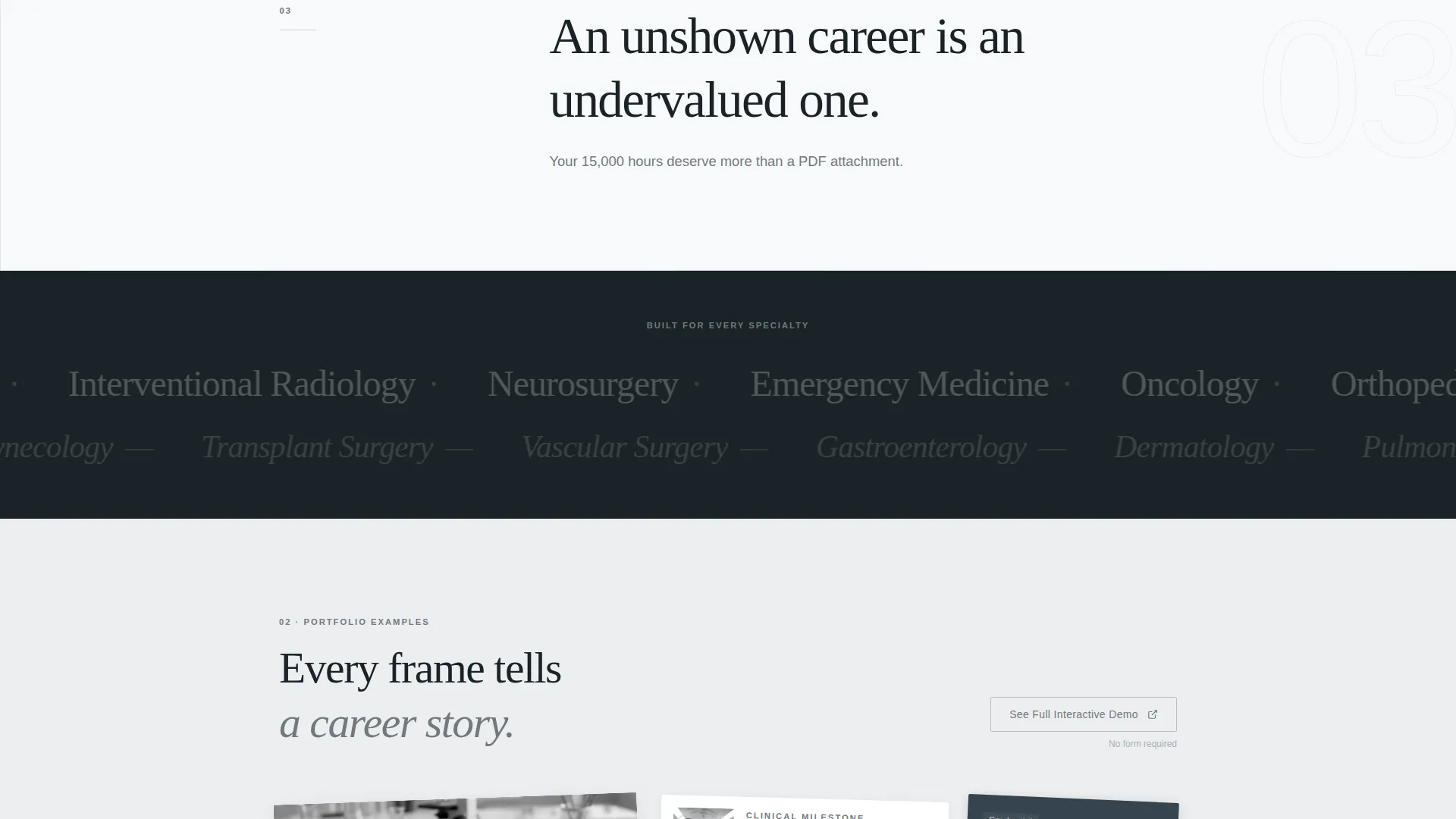Healthcare Professional Portfolio Landing Page