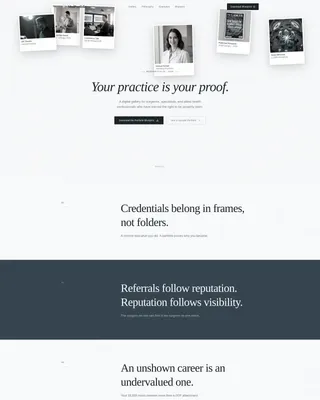 Healthcare Professional Portfolio Landing Page