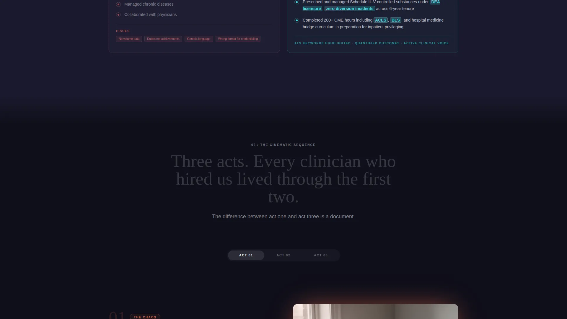 Healthcare Resume & CV Service Landing Page Template