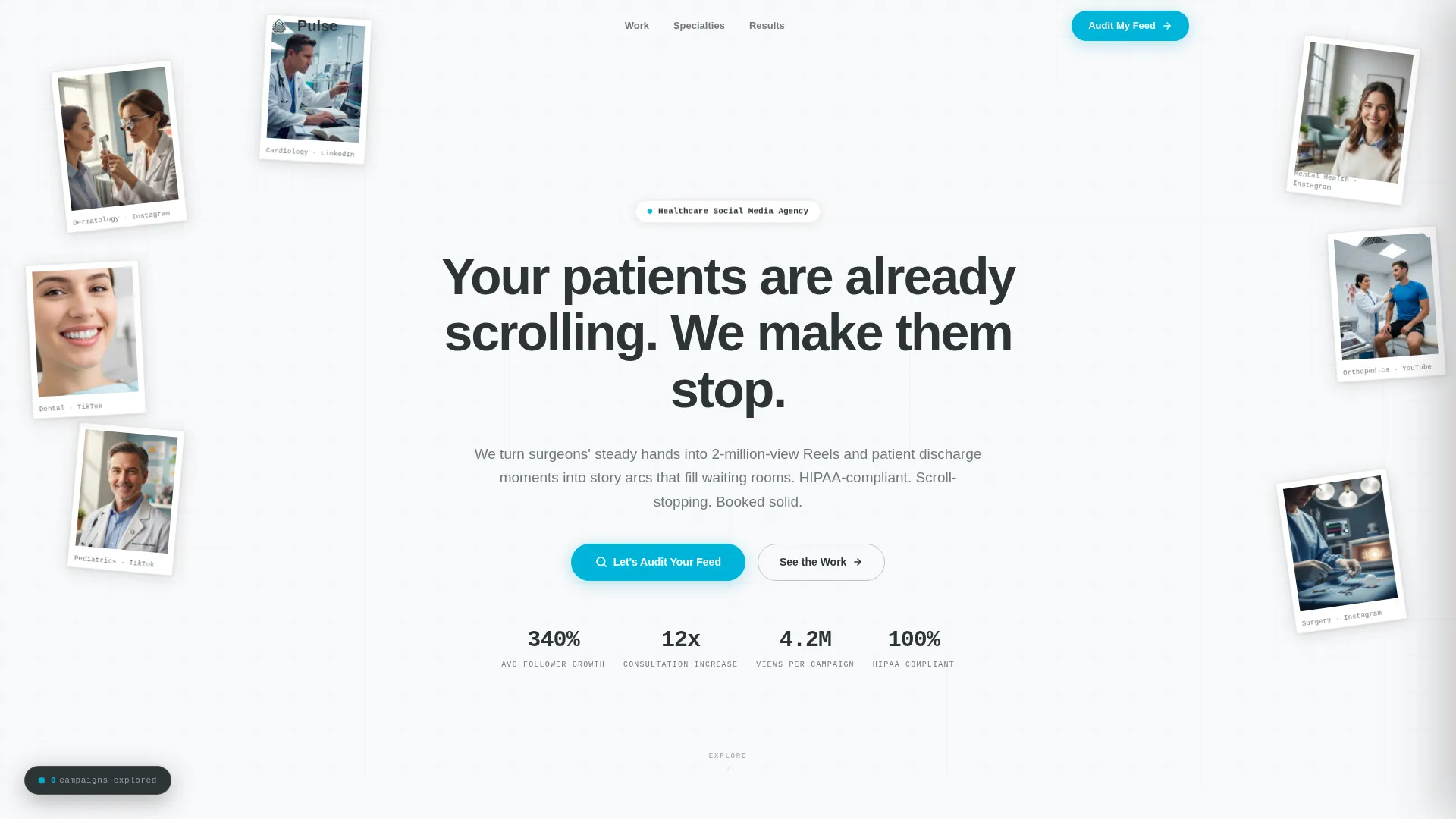 Healthcare Social Media Agency Landing Page Template