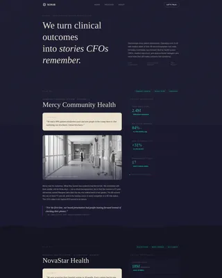 Cinematic Healthcare Video Agency Landing Page