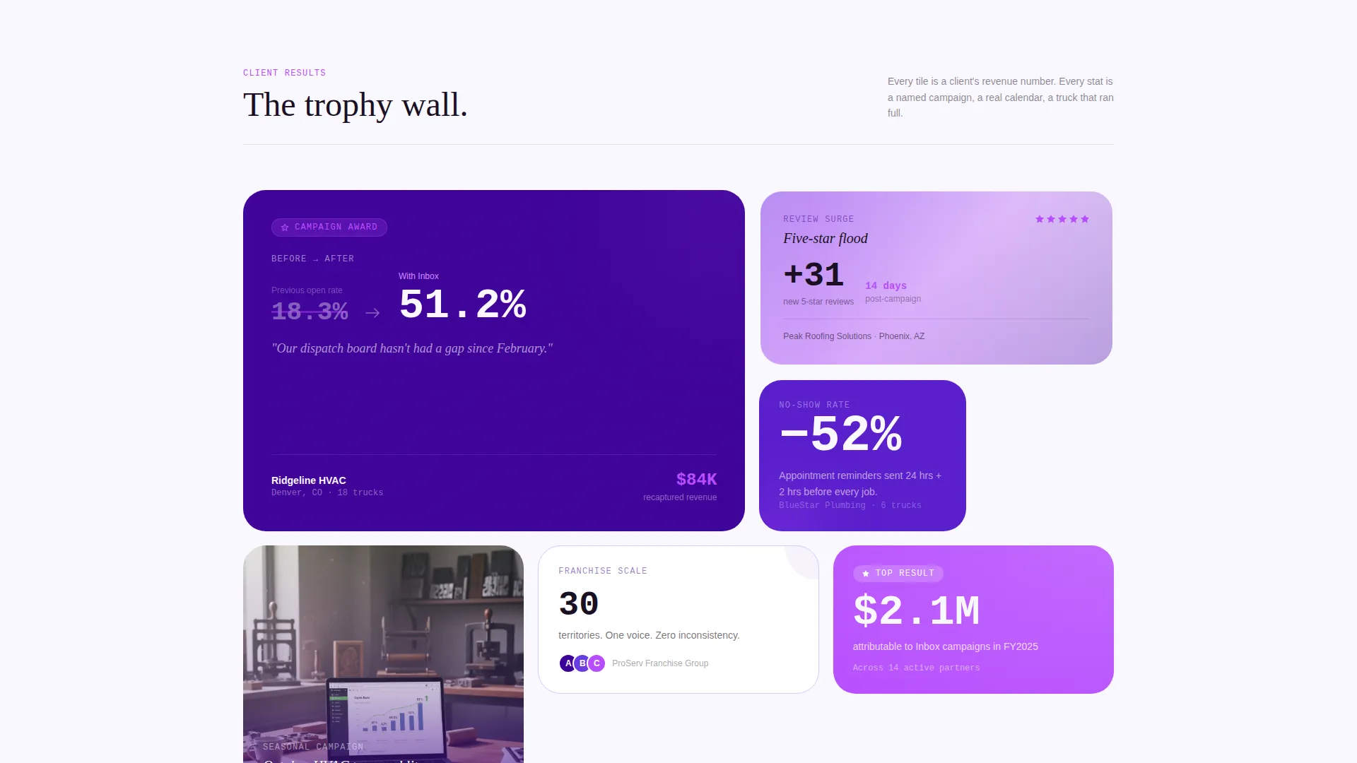 Home Services Email Marketing Agency Landing Page