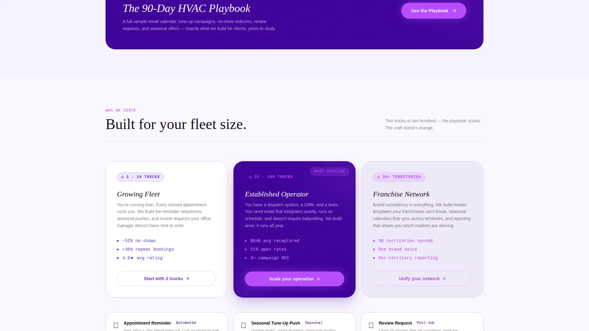 Home Services Email Marketing Agency Landing Page