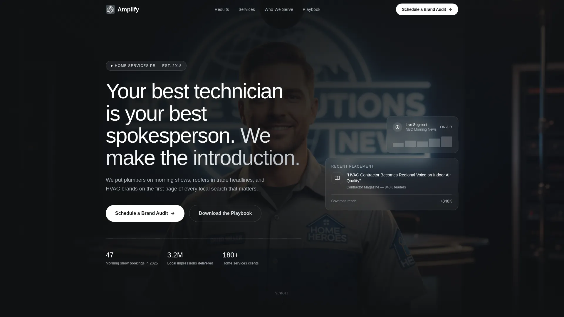 Home Services PR Agency Landing Page Template