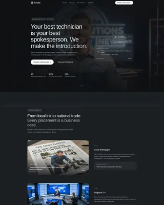 Home Services PR Agency Landing Page Template