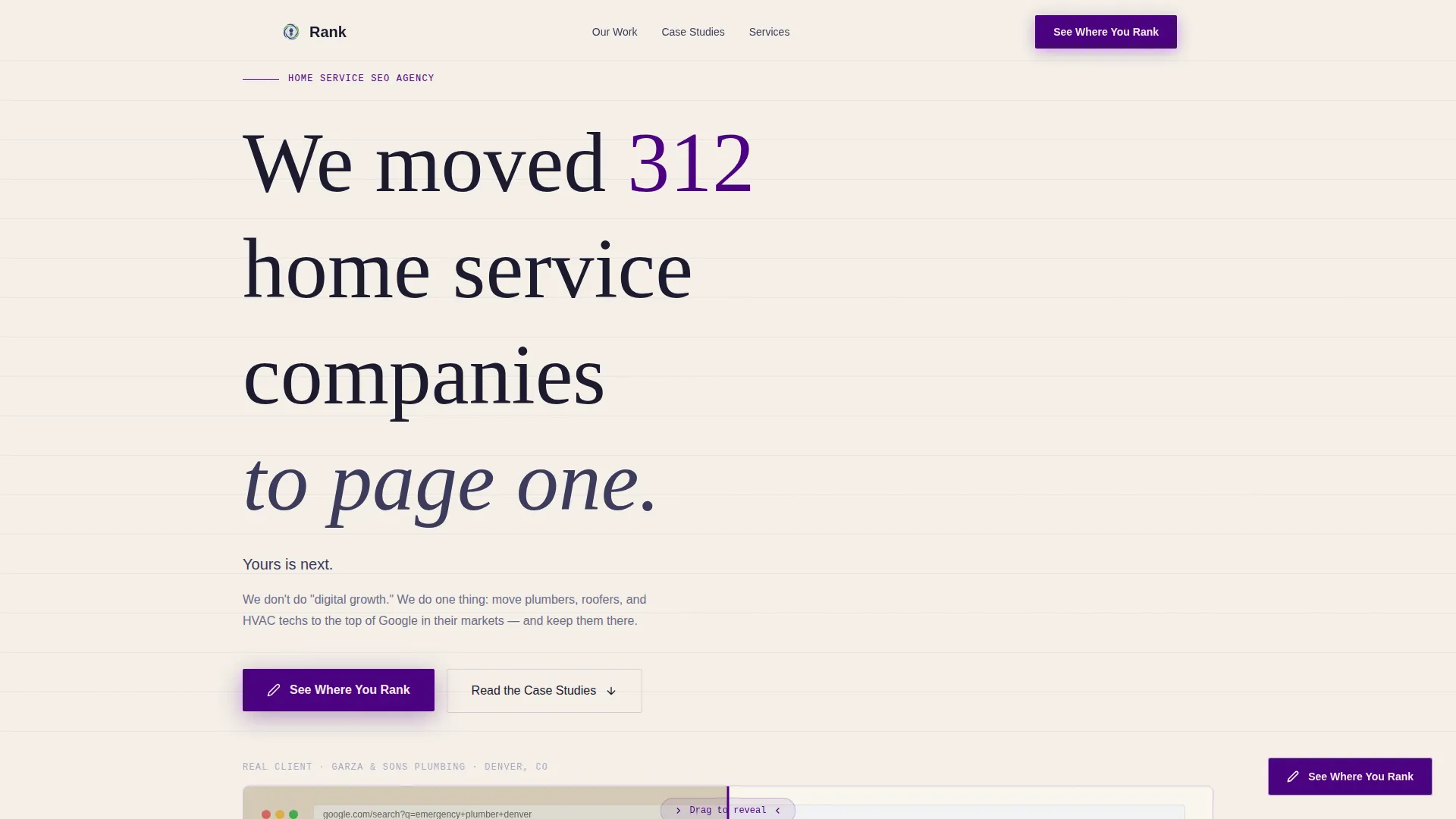 Home Services SEO Agency Landing Page Template