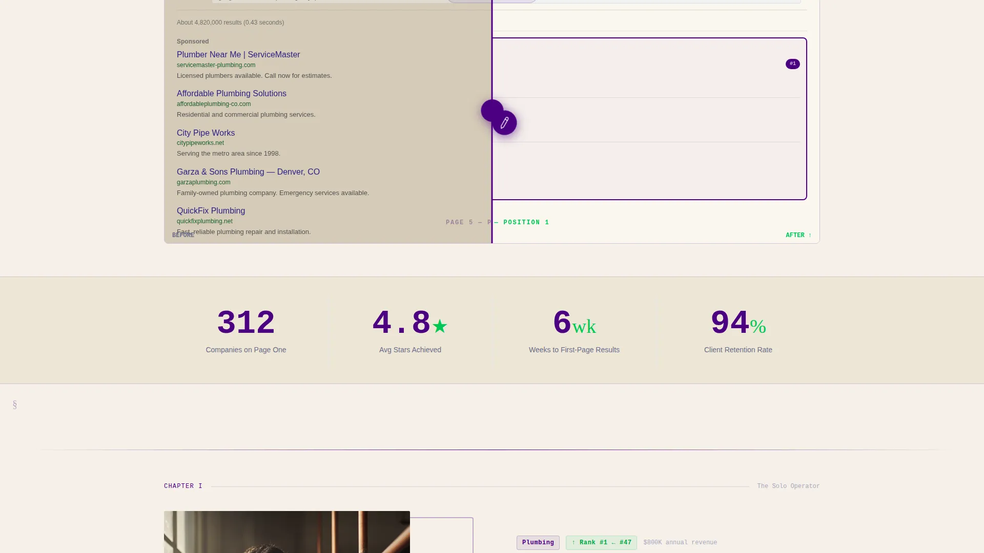 Home Services SEO Agency Landing Page Template