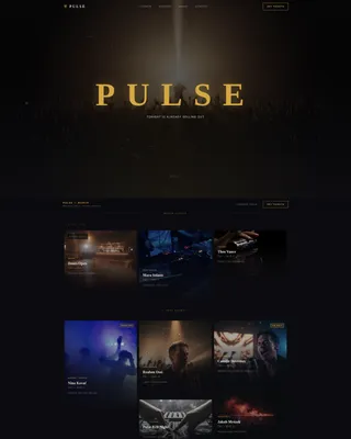 Dark Immersive Club Venue Landing Page Template