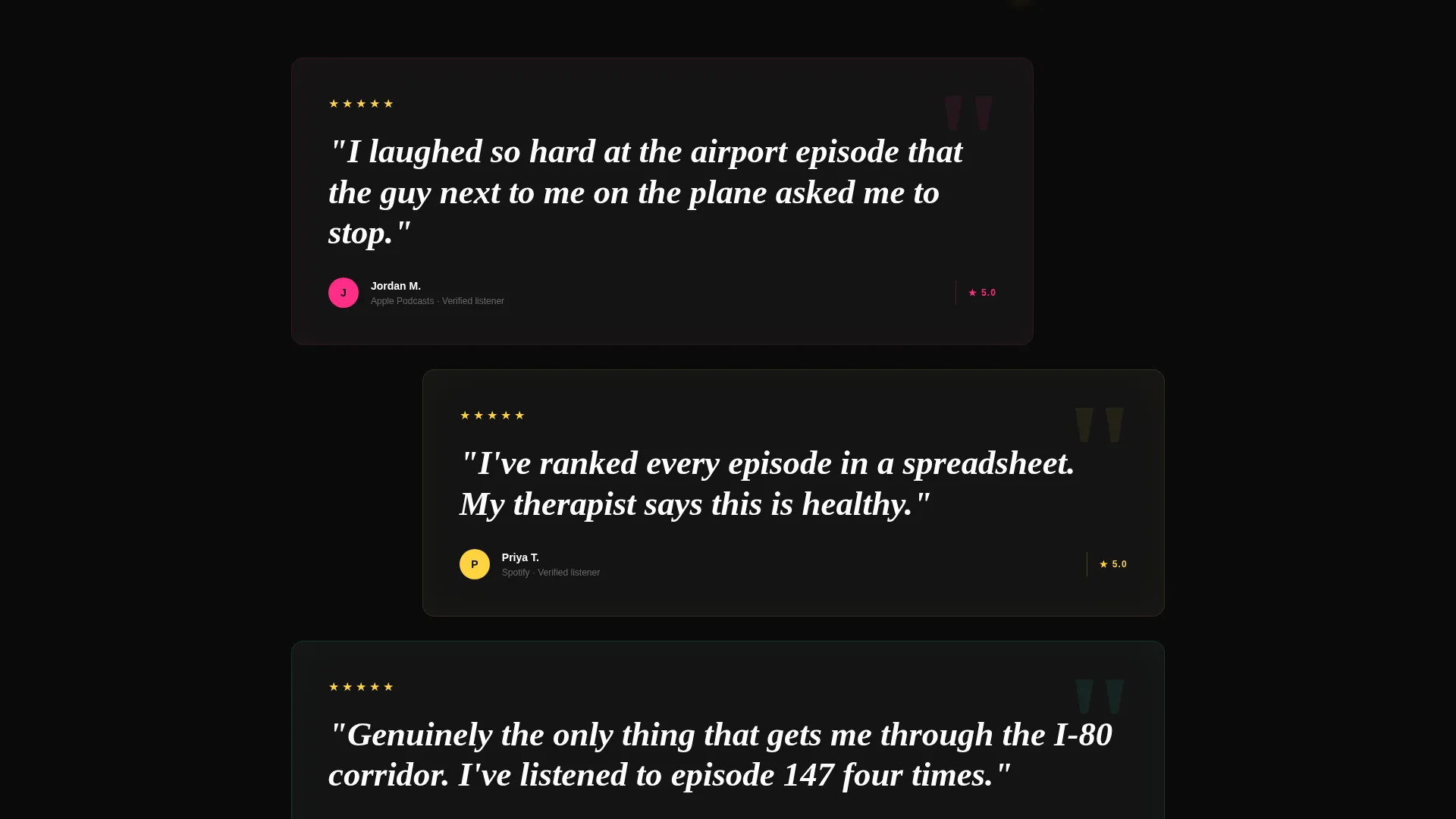 Comedy Podcast Landing Page Template