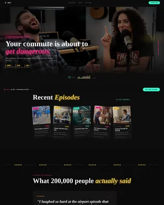 Comedy Podcast Landing Page Template