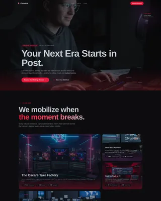 Commentary Production Company Landing Page Template