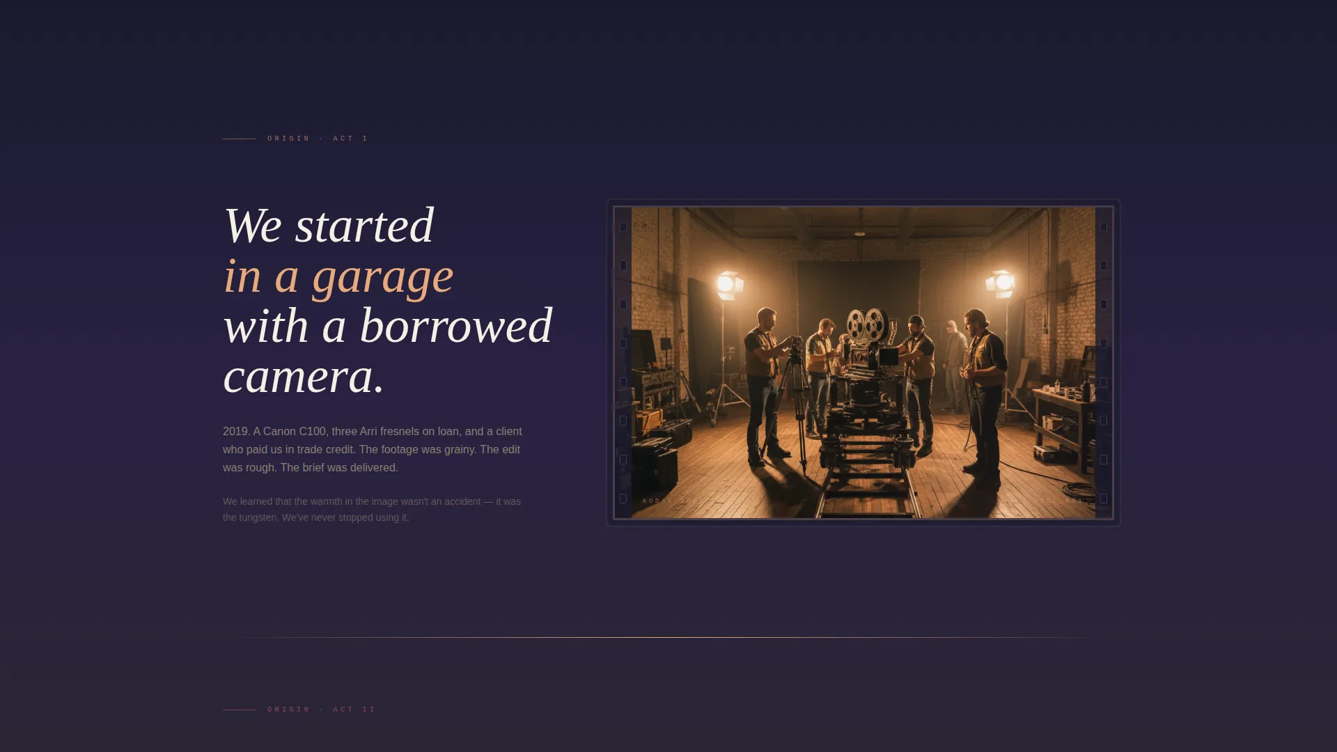 Film & Video Production Professional Website Template