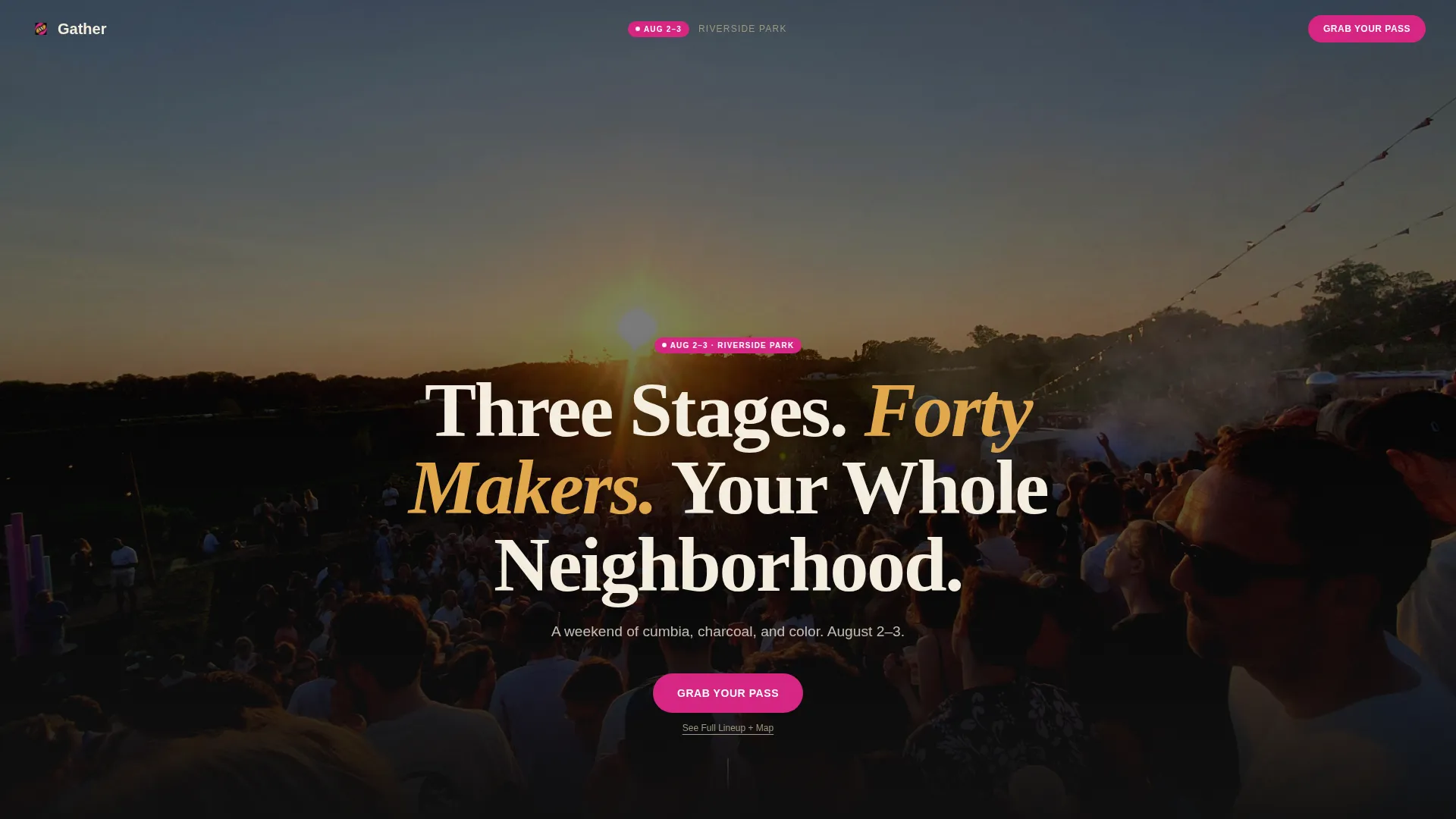 Vibrant Festival Landing Page Template