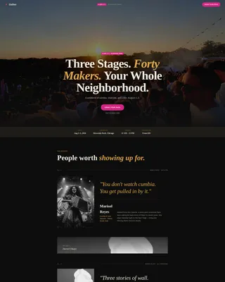 Vibrant Festival Landing Page Template