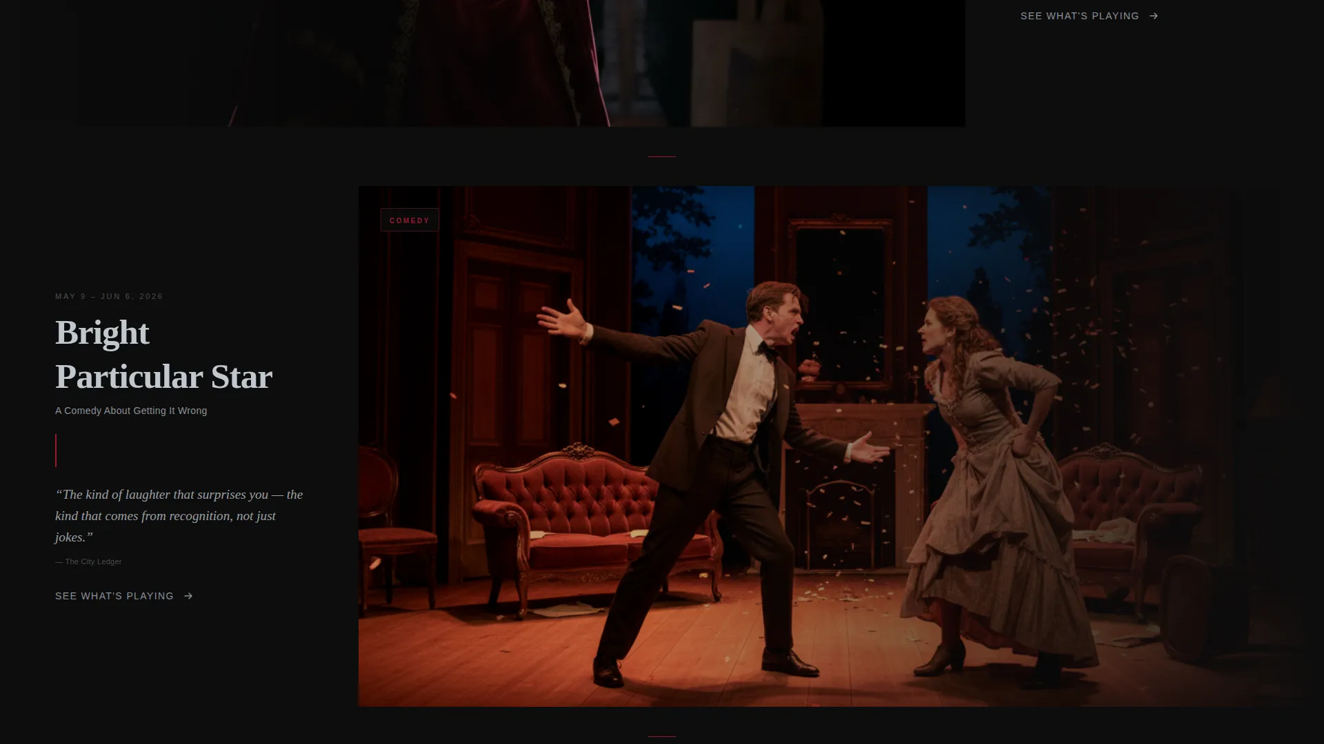 Immersive Community Theater Landing Page Template