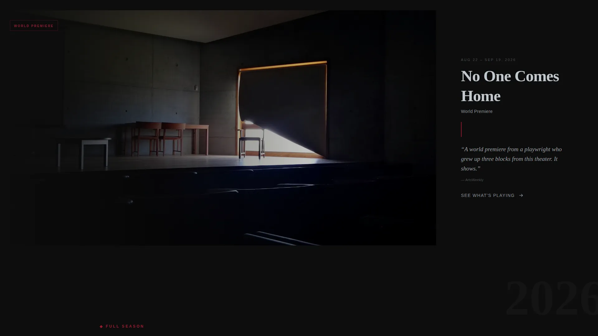 Immersive Community Theater Landing Page Template
