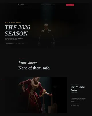 Immersive Community Theater Landing Page Template