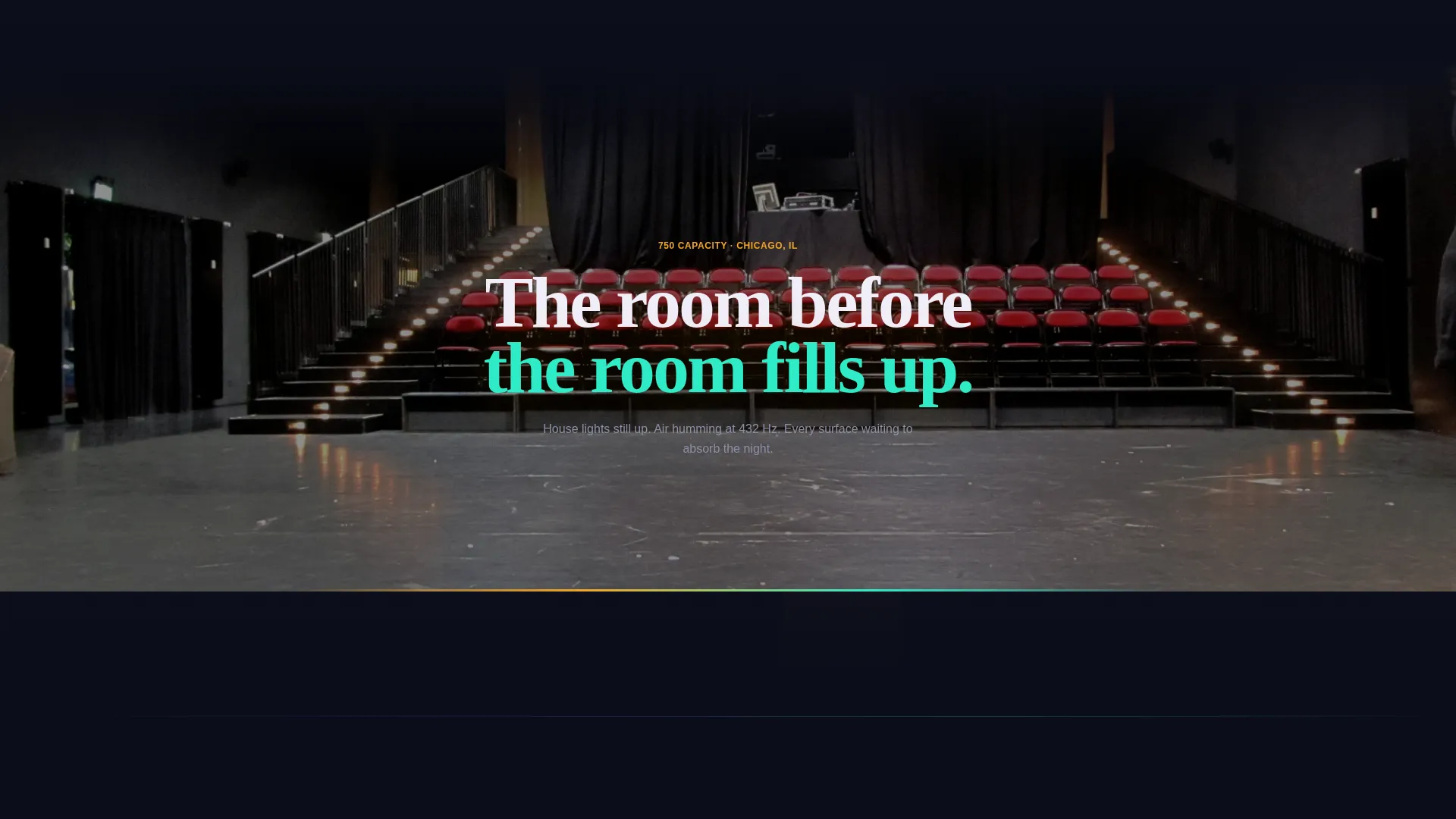 Concert Hall Landing Page Template for Live Venues