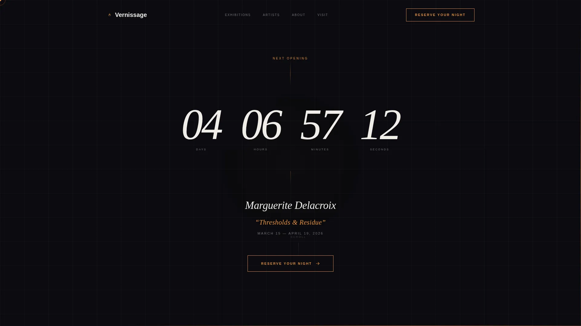 Contemporary Art Gallery Landing Page Template