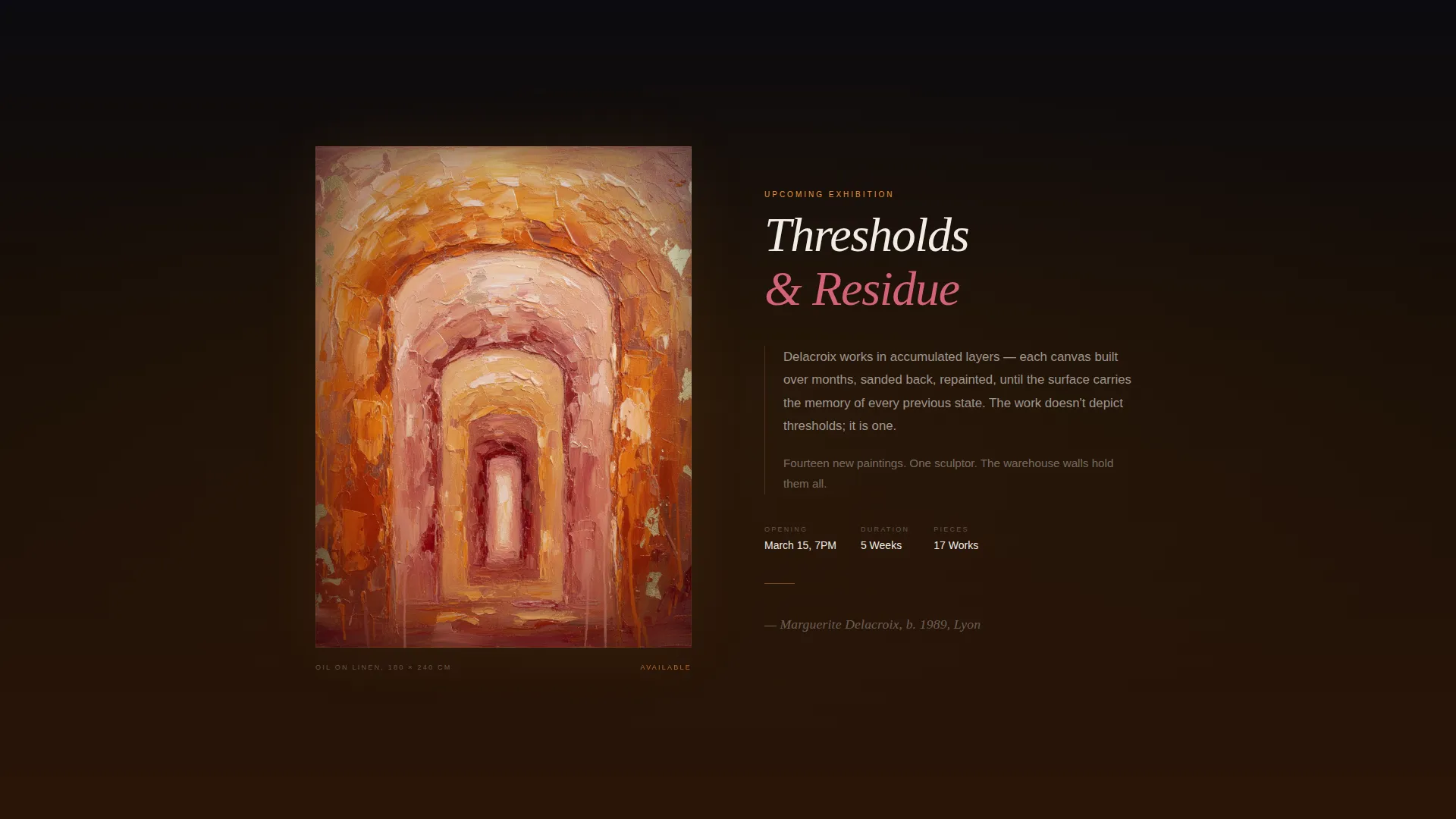 Contemporary Art Gallery Landing Page Template