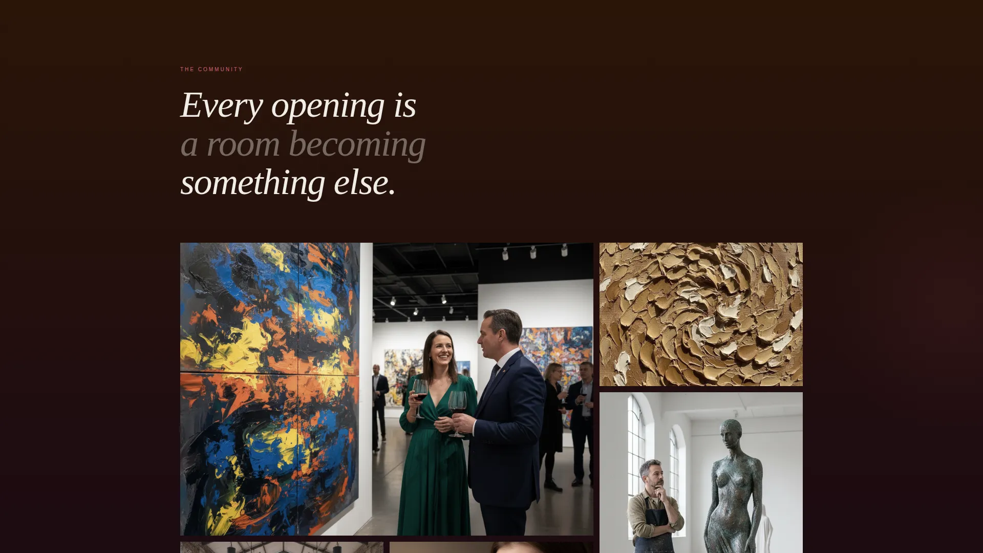 Contemporary Art Gallery Landing Page Template