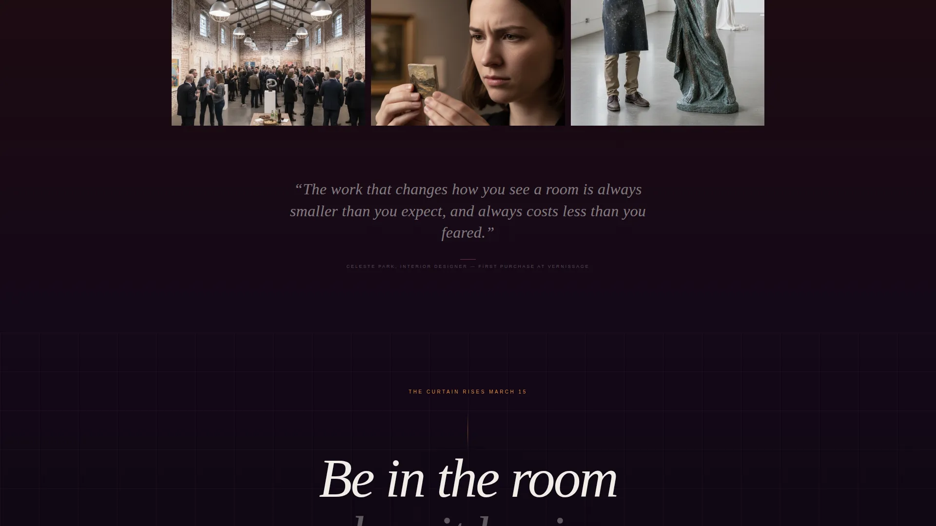 Contemporary Art Gallery Landing Page Template