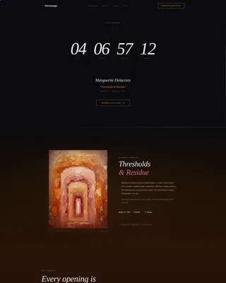 Contemporary Art Gallery Landing Page Template