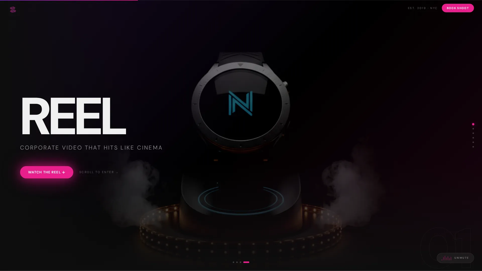 Cinematic Corporate Video Production Landing Page