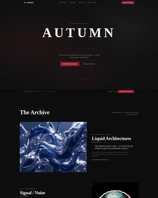 Immersive Digital Art Gallery Landing Page Template