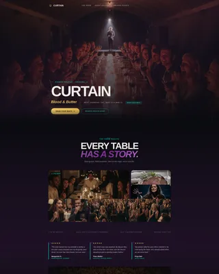 Immersive Dinner Theater Landing Page Template