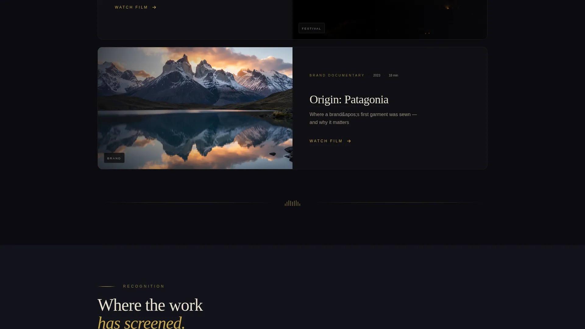 Film & Video Production Professional Website Template